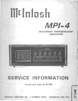 McIntosh MPI-4 - Service manual